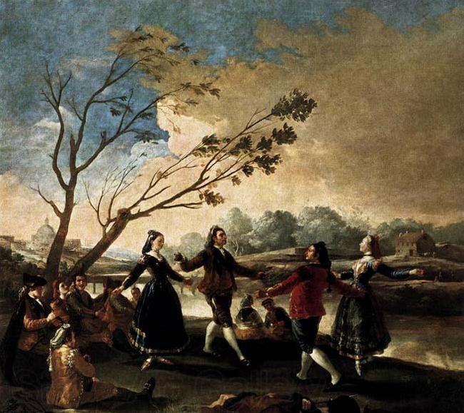Francisco de goya y Lucientes Dance of the Majos at the Banks of Manzanares Norge oil painting art